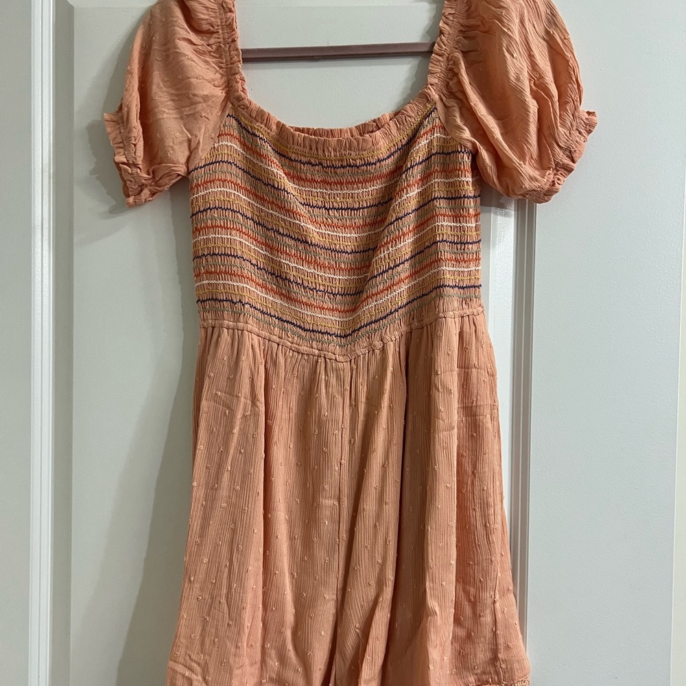 Luca + Grae - Peach Striped Romper - Size L - NWT & NEVER WORN